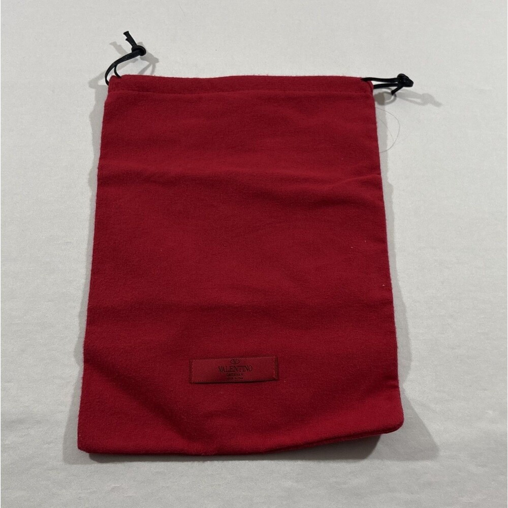 Authentic Valentino Garavani Red Dust Bag Drawstring Pouch Storage 14x10 Italy